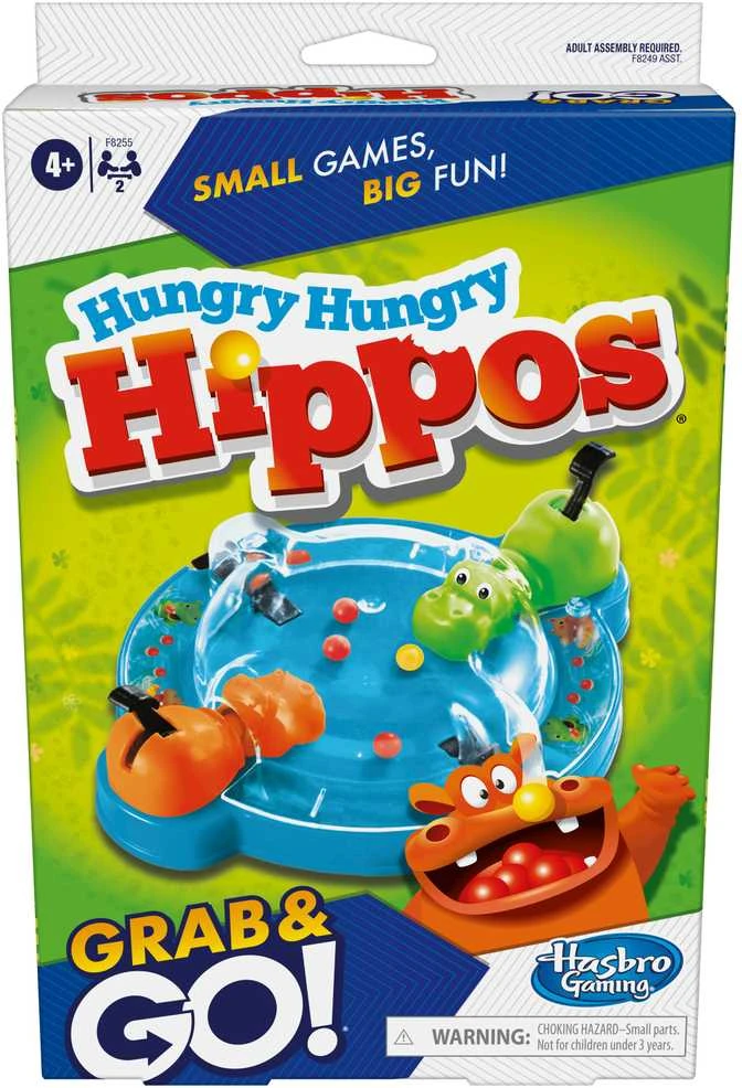 HASBRO GAMING „Grab&Go“ kelioninis žaidimas „Alkani begemotai“