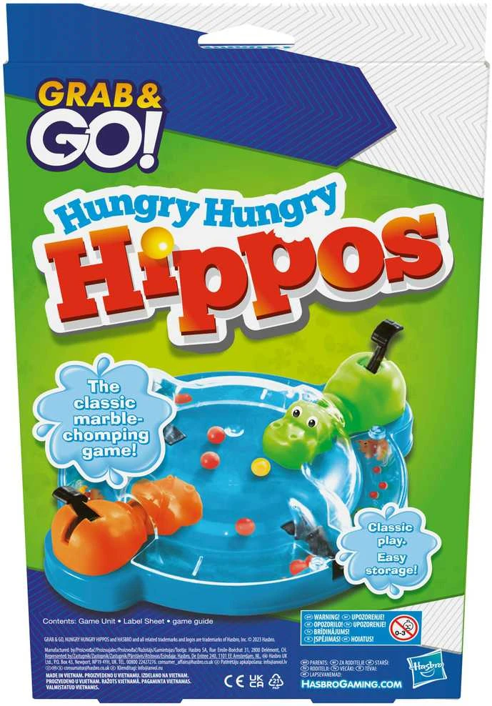 HASBRO GAMING „Grab&Go“ kelioninis žaidimas „Alkani begemotai“
