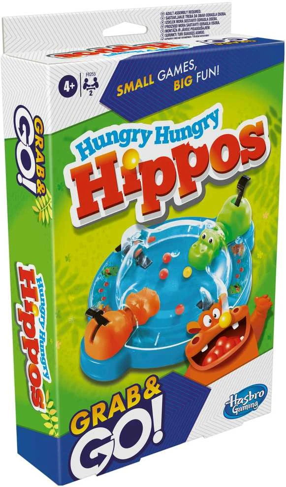 HASBRO GAMING „Grab&Go“ kelioninis žaidimas „Alkani begemotai“