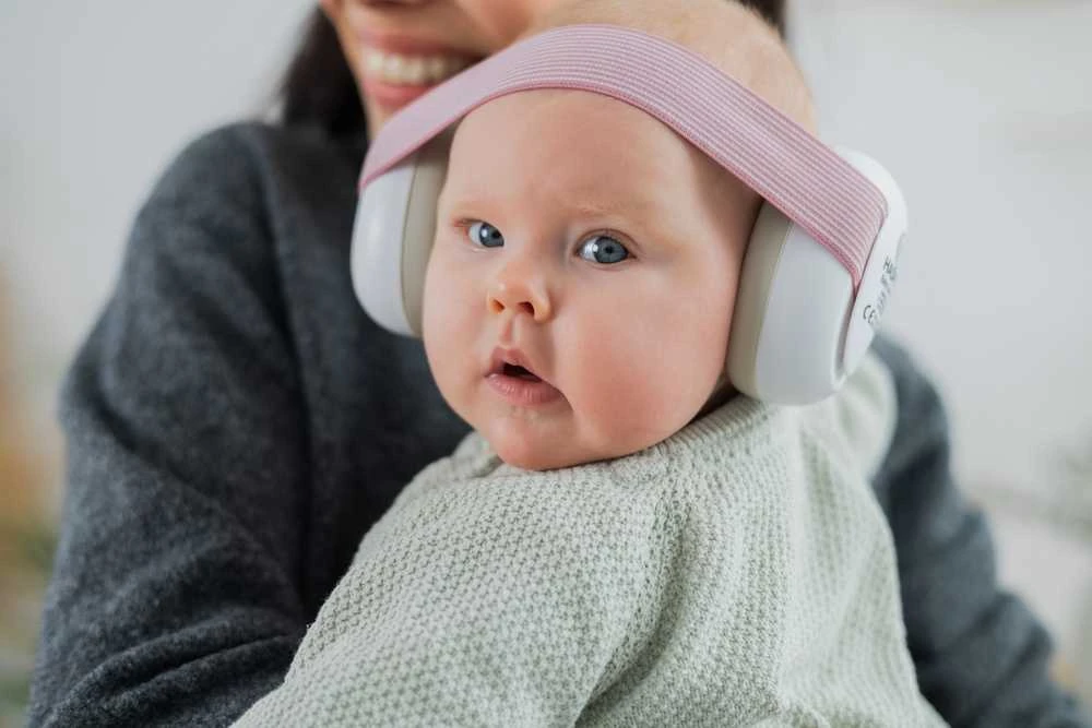 Haspro apsauginės ausinės kūdikiams rožinės BE05G BE05G