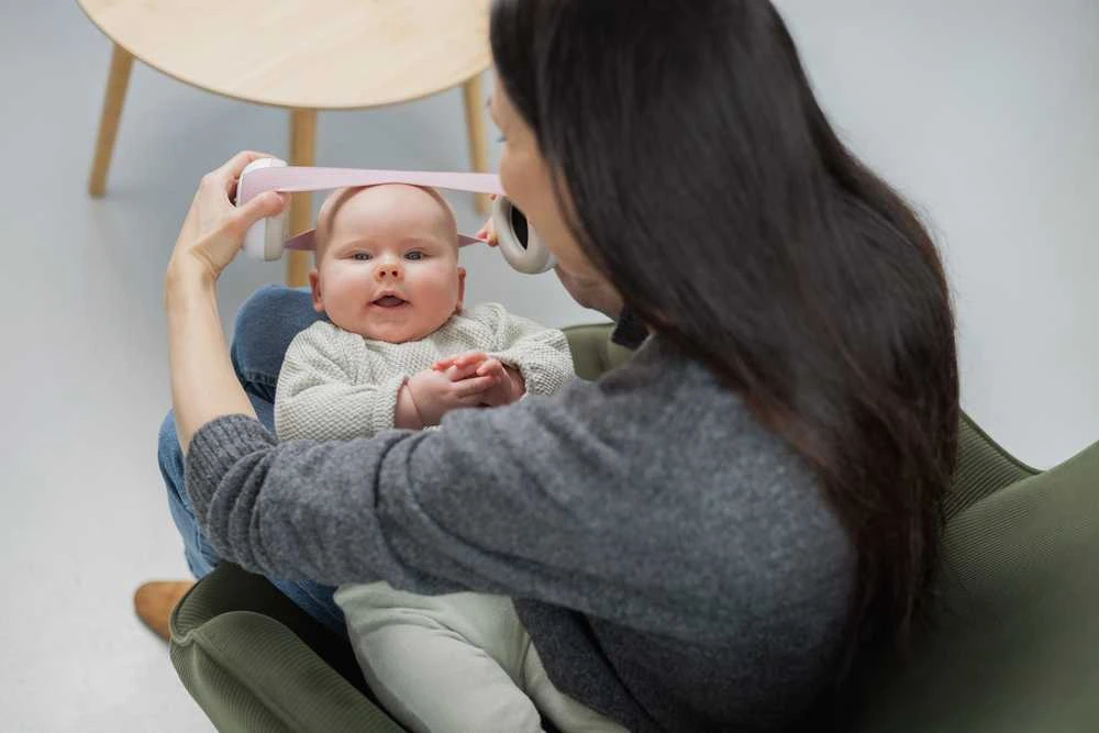 Haspro apsauginės ausinės kūdikiams rožinės BE05G BE05G