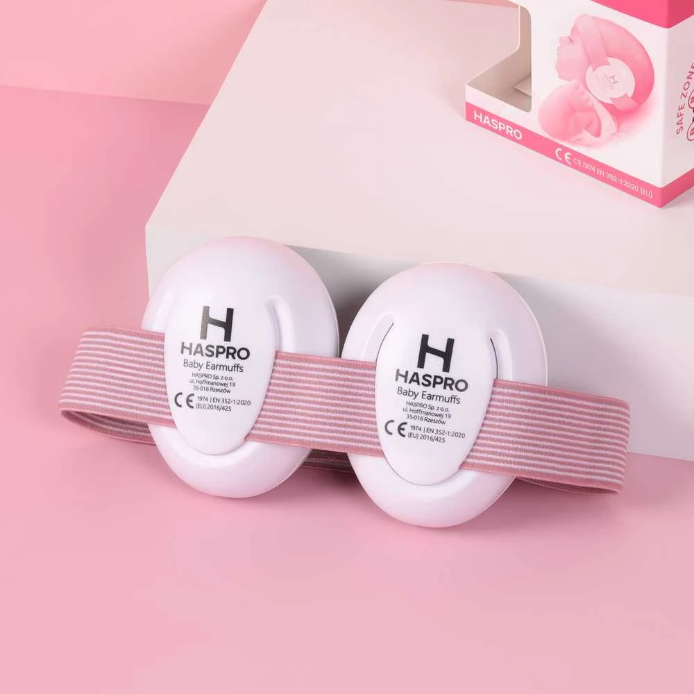Haspro apsauginės ausinės kūdikiams rožinės BE05G BE05G