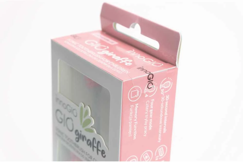InnoGiO elektrinis dantų šepetėlis žirafa rožinis GIO-450PINK