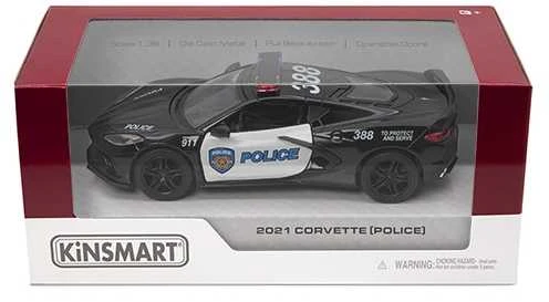 KINSMART Automobilis 2021 Corvette (Policijos), 1:36