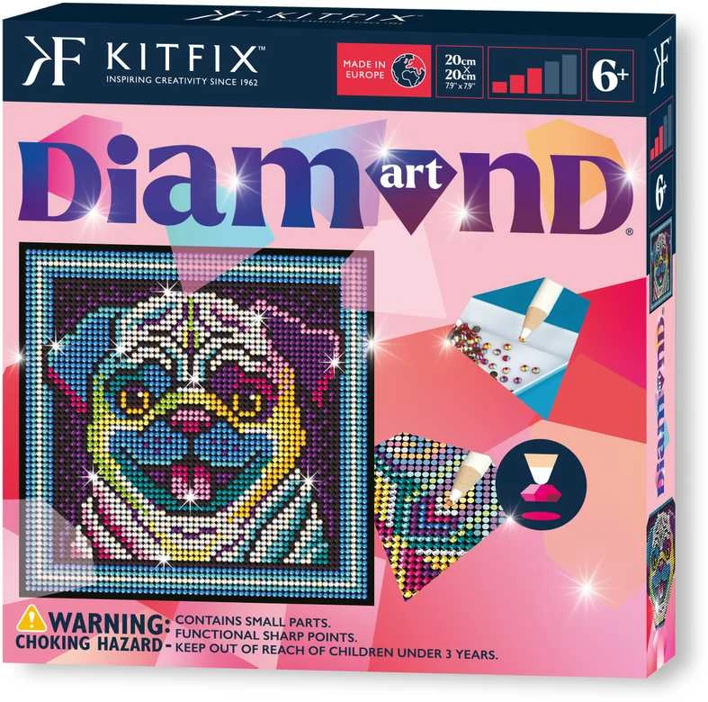 KITFIX DIY Deimančiukų menas „Mopsas“