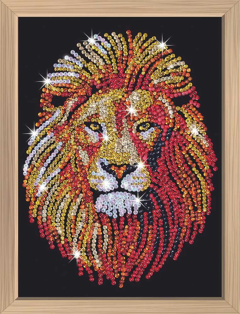 KITFIX DIY „Sequin Art“ mėlynasis rinkinys „Liūtas“