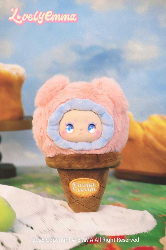 LUCKY EMMA LOVELY EMMA Pliušinis raktų pakabukas-siurprizas - Scoop Ice Kreminis Series
