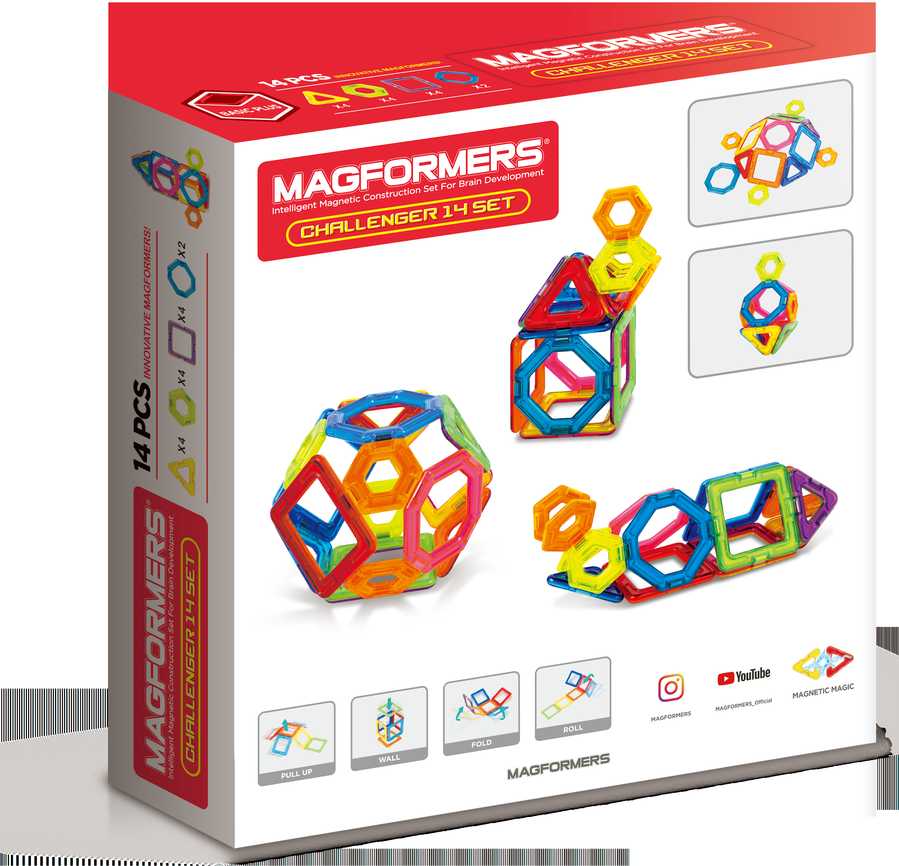 MAGFORMERS Magnetinis rinkinys „Iššūkis“, 14 det.