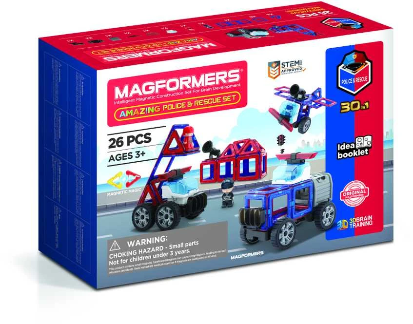 MAGFORMERS Magnetinis rinkinys „Pagalbos tarnybos“, 26 vnt.