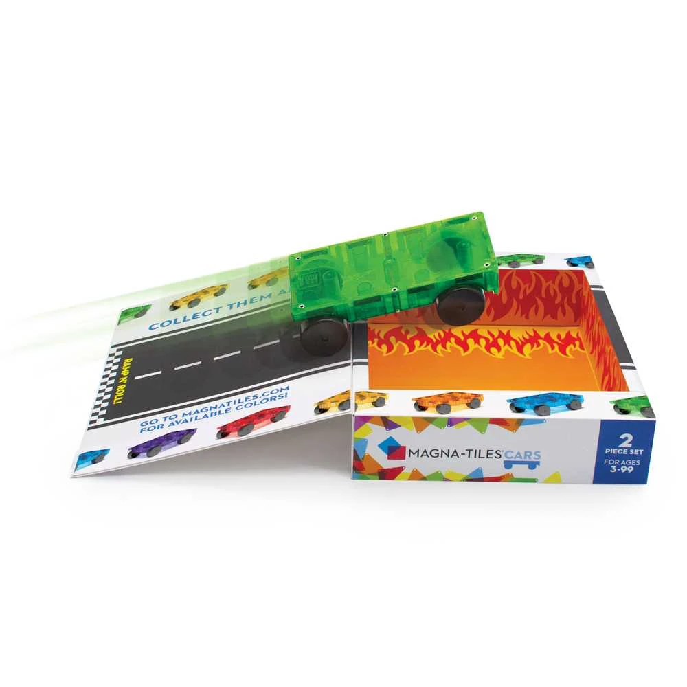MAGNA-TILES Automobilių važiuoklės su magnetais, 2 vnt.
