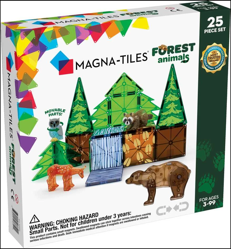 MAGNA-TILES Magnetinis konstruktorius „Miško gyvūnai“, 25 det.