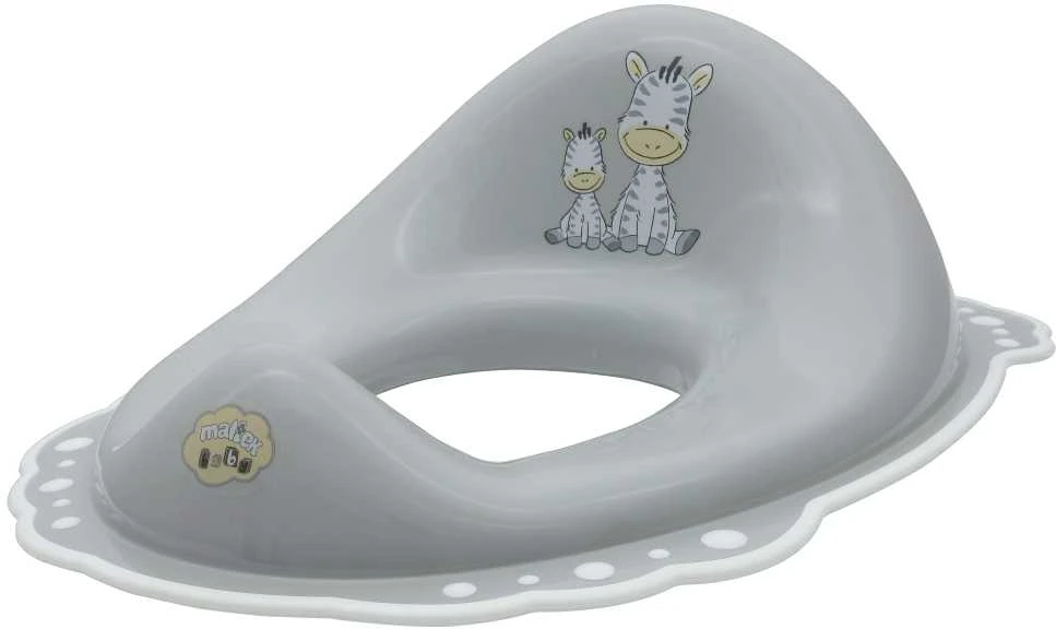 Maltex Baby klozeto sėdynė, neslystanti, Zebra, pilka / balta, 6463