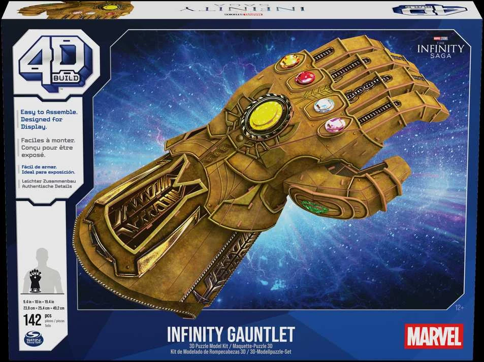 Spin Master MARVEL 4D dėlionė „Begalybės pirštinė“