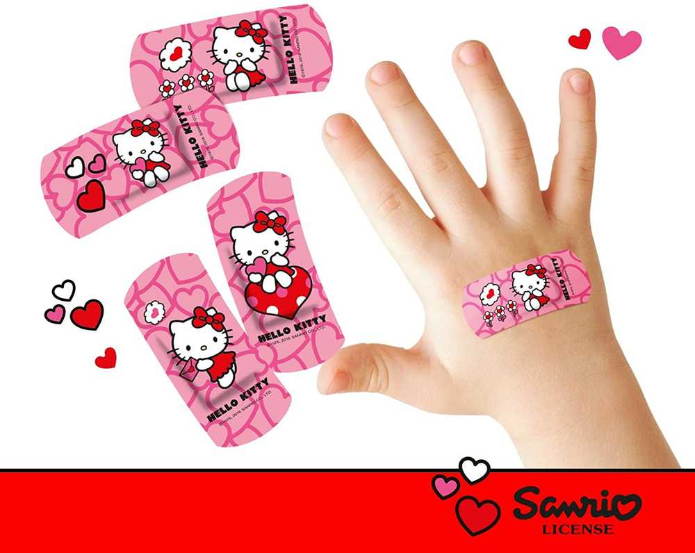 Medrull vaikiški pleistrai HELLO KITTY, 10 vnt.