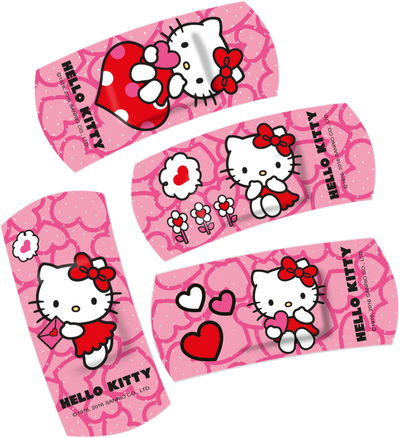 Medrull vaikiški pleistrai HELLO KITTY, 10 vnt.