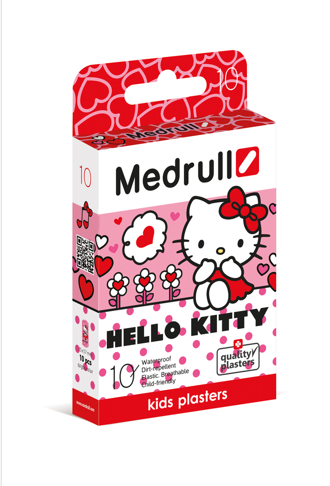 Medrull vaikiški pleistrai HELLO KITTY, 10 vnt.
