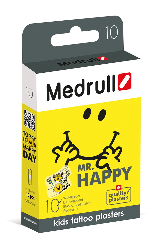 Irwin Medrull vaikiški pleistrai MR.HAPPY, 10 vnt.