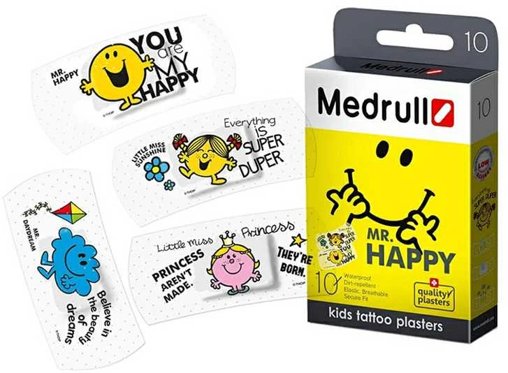 Irwin Medrull vaikiški pleistrai MR.HAPPY, 10 vnt.