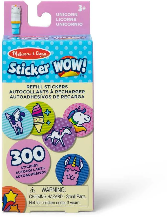 MELISSA & DOUG STICKER WOW! Lipdukai „Vienaragis“