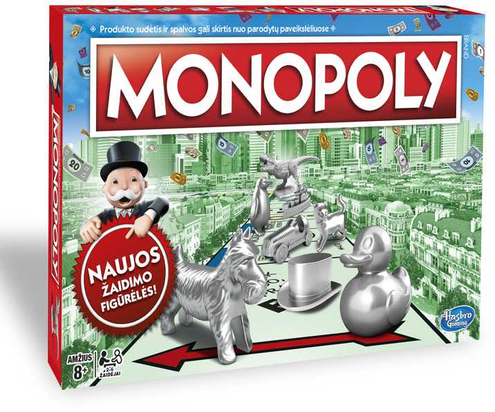 Hasbro stalo žaidimas MONOPOLY CLASSIC, C1009633 (lietuvių k.)