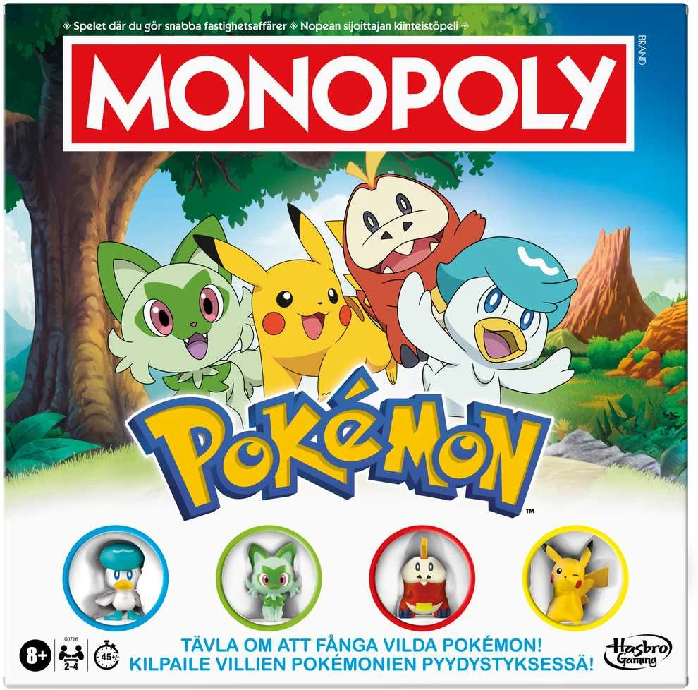 MONOPOLY Žaidimas „Monopolis: Pokemonai“, suomių/švedų k.