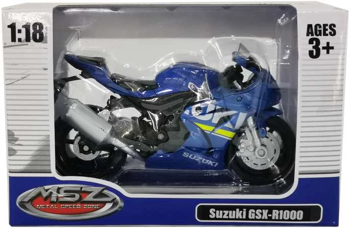 MSZ Motociklas SUZUKI GSR-R1000, 1:18