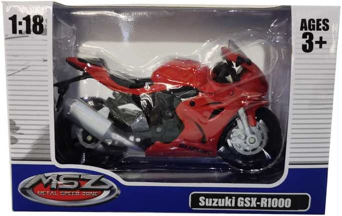 MSZ Motociklas SUZUKI GSR-R1000, 1:18