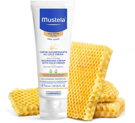 Mustela Bébé maitininantis Kreminis With Cold Kreminis kremas vaikams, 40 ml