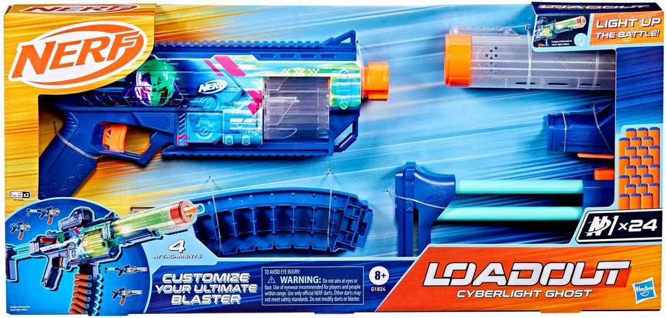 Žaislinis šautuvas Nerf Loadout Blaster Cyberlight Ghost