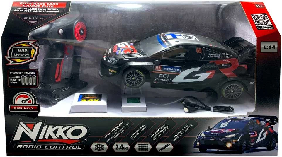 NIKKO RC automobilis Toyota GR #69 Kalle Rovanperä, 1:14