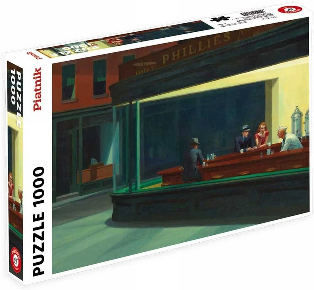 PIATNIK Dėlionė 1000 vnt. - Edward Hopper: Naktinėtojai (Nighthawks)