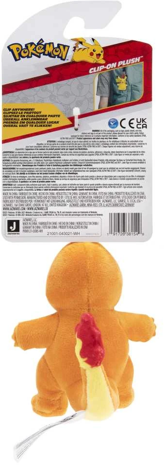 POKEMON Prisegamas pliušinis žaislas W8, 8 cm