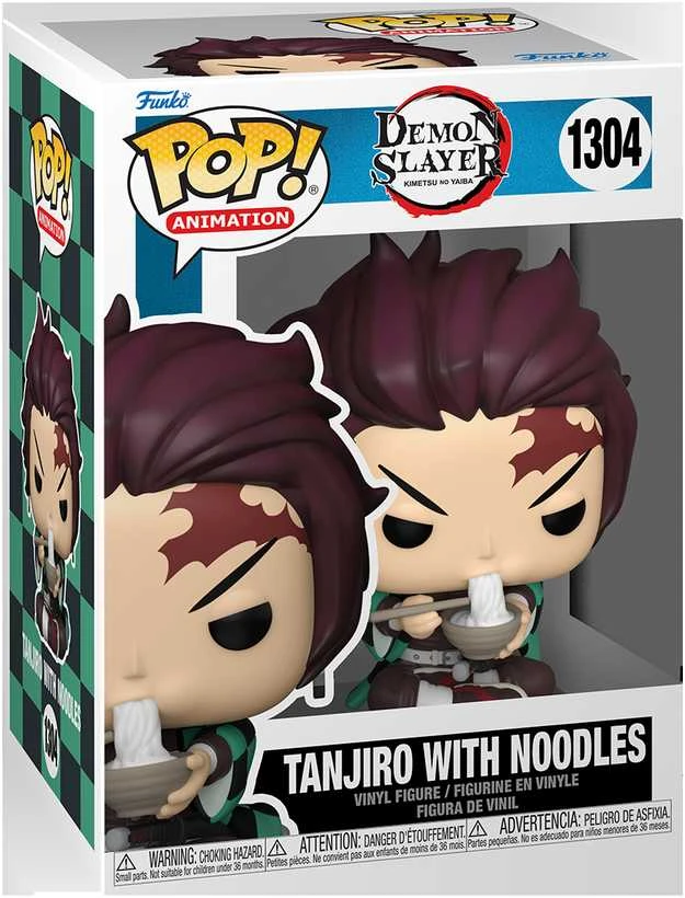 FUNKO POP! Vinilinė figūrėlė: Demon Slayer - Tanjiro with Noodles, 11,3 cm
