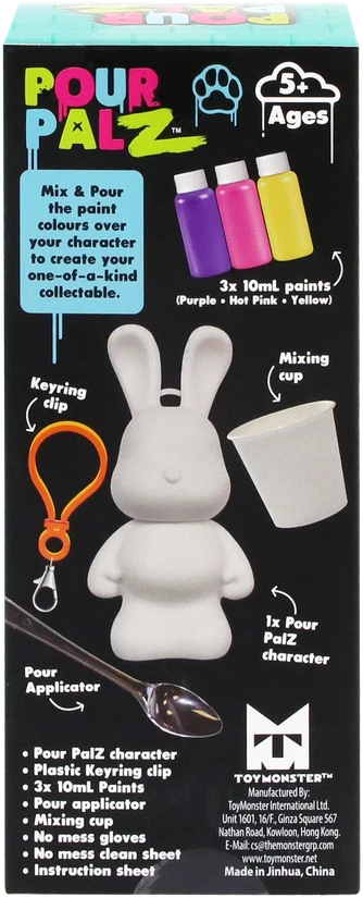 Pour Palz DIY Mini dažų zuikutis su pakabučiu