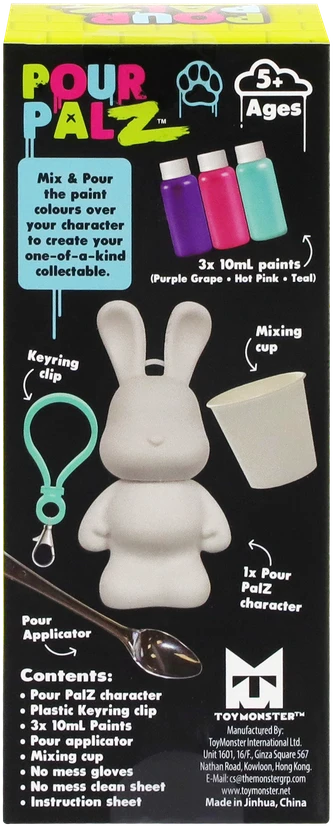 Pour Palz DIY Mini dažų zuikutis su pakabučiu