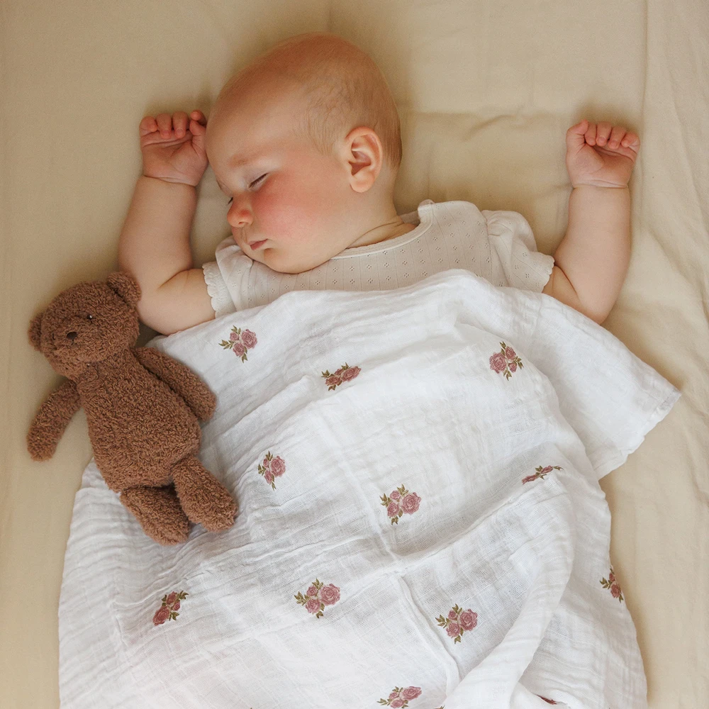 Rankšluostis BabyOno vystyklai medvilniniai 3 vnt rožiniai 348/13 348/13