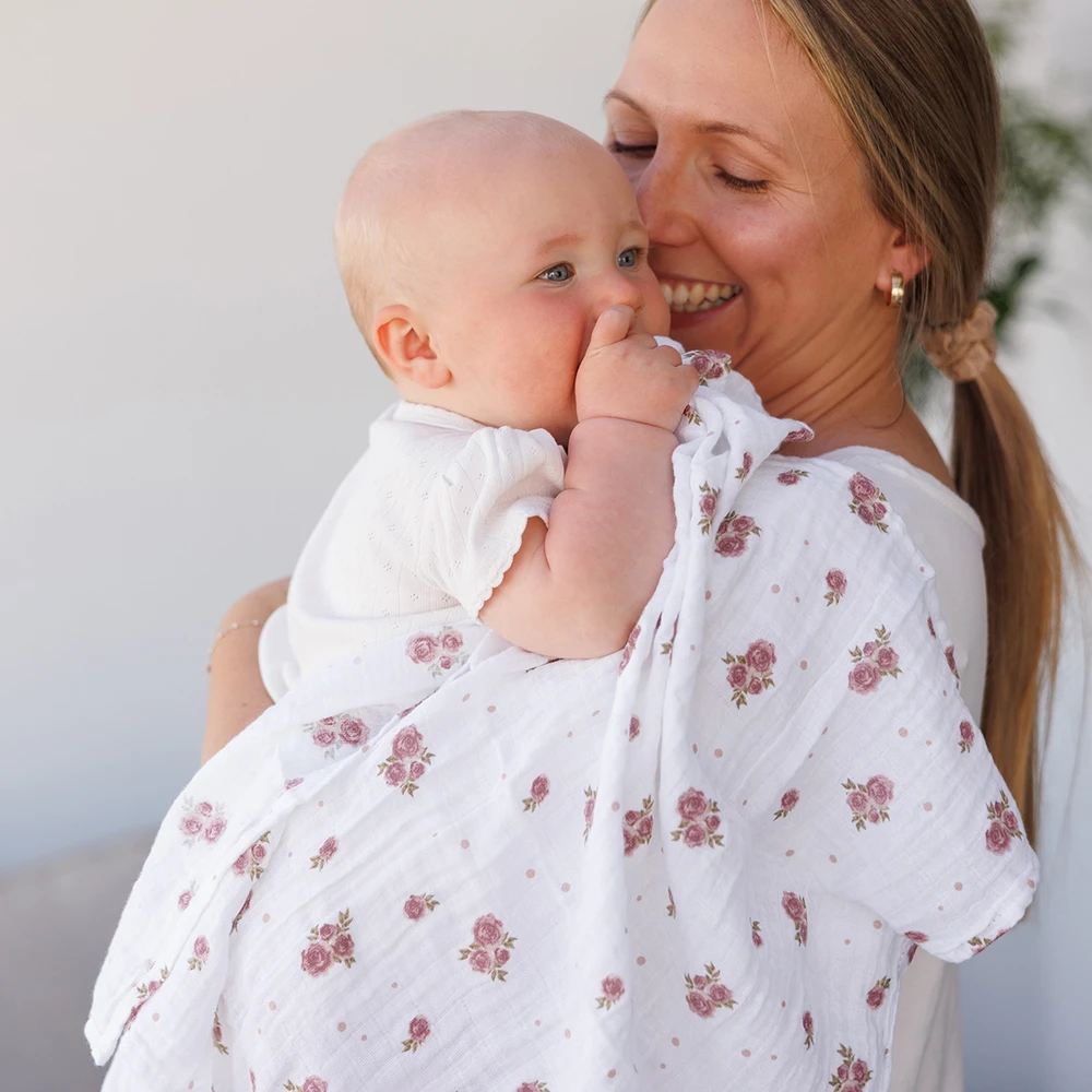 Rankšluostis BabyOno vystyklai medvilniniai 3 vnt rožiniai 348/13 348/13
