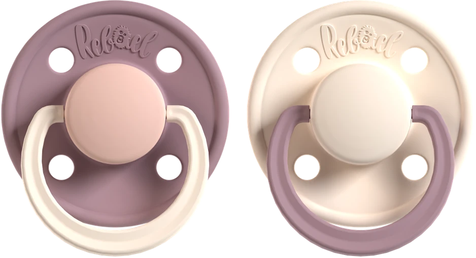 Rebael čiulptukai fashion violetinis kreminis 2vnt dydis 1