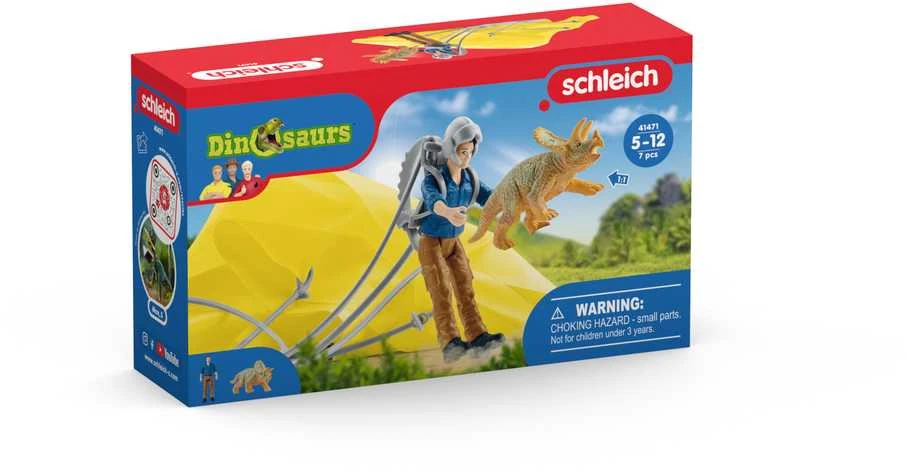 Schleich Rinkinys - Dinozaurų Gelbėjimas Parašiutu