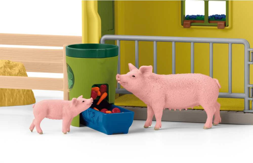SCHLEICH FARM WORLD Didelis tvartas su gyvūnais ir priedais