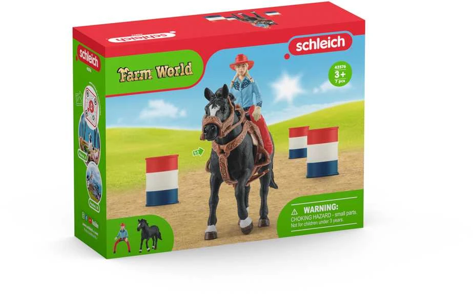 SCHLEICH „Naminiai gyvūnai“ Rinkinys - Kaubojė ant žirgo