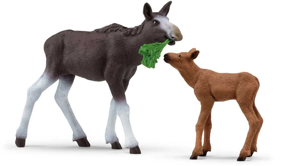 SCHLEICH „Wild Life“ Rinkinys - Briedžio patelė su briedžiuku