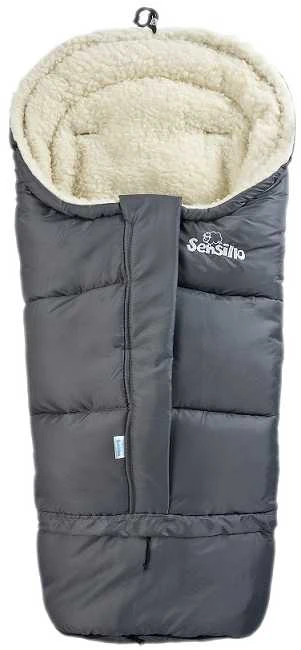 Sensillo vokelis vežimėliui, vilnonis, 3in1, 100-80×45, pilkas, 8477