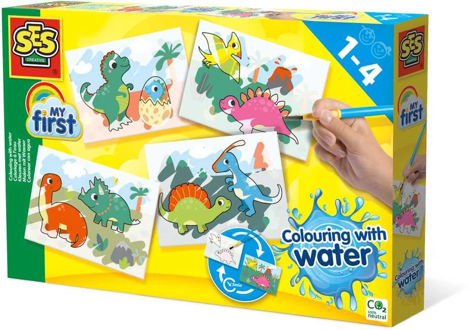 SES Spalvinimo vandeniu rinkinys „Dinozaurai“