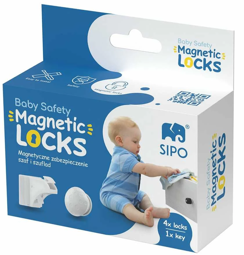 SIPO apsauga stalčiams durelėms magnetinė 4 vnt SBS-M4