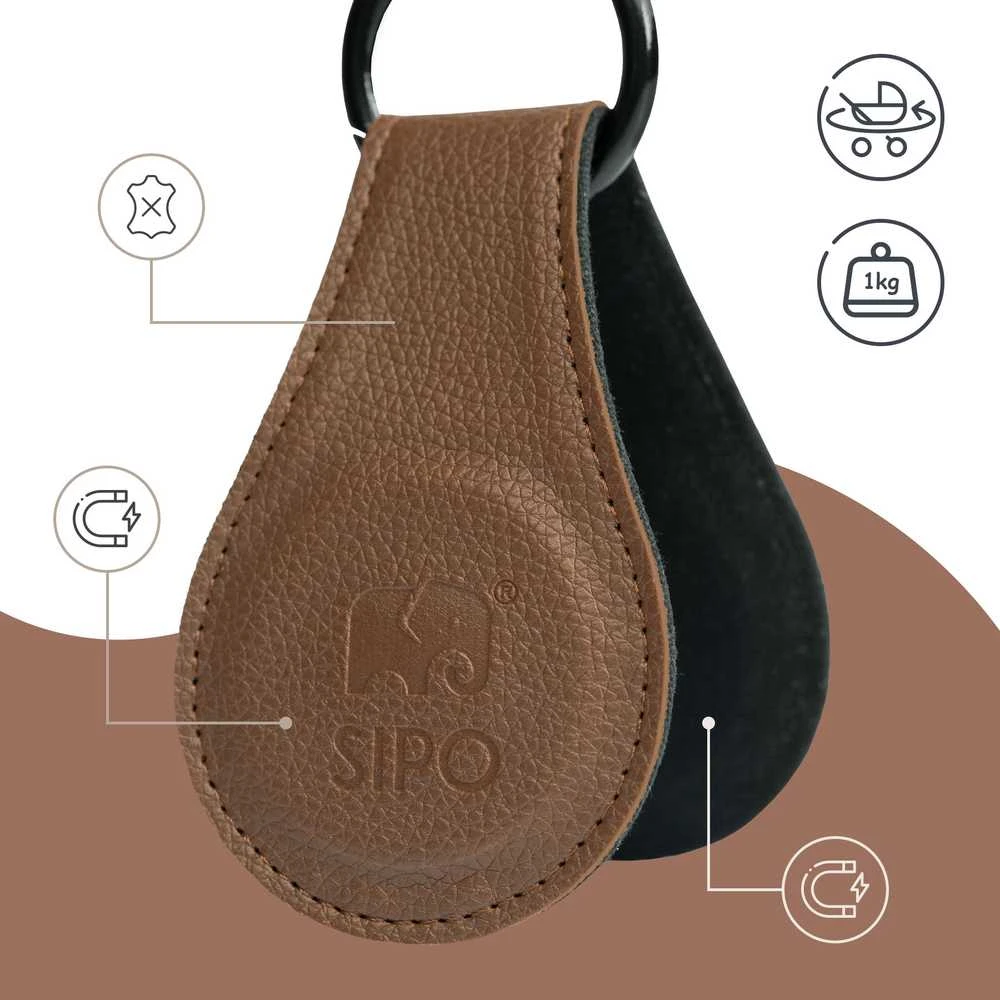 Tenwin SIPO SIPO laikikliai vežimėliui magnetiniai 2vnt rudi SCA-15