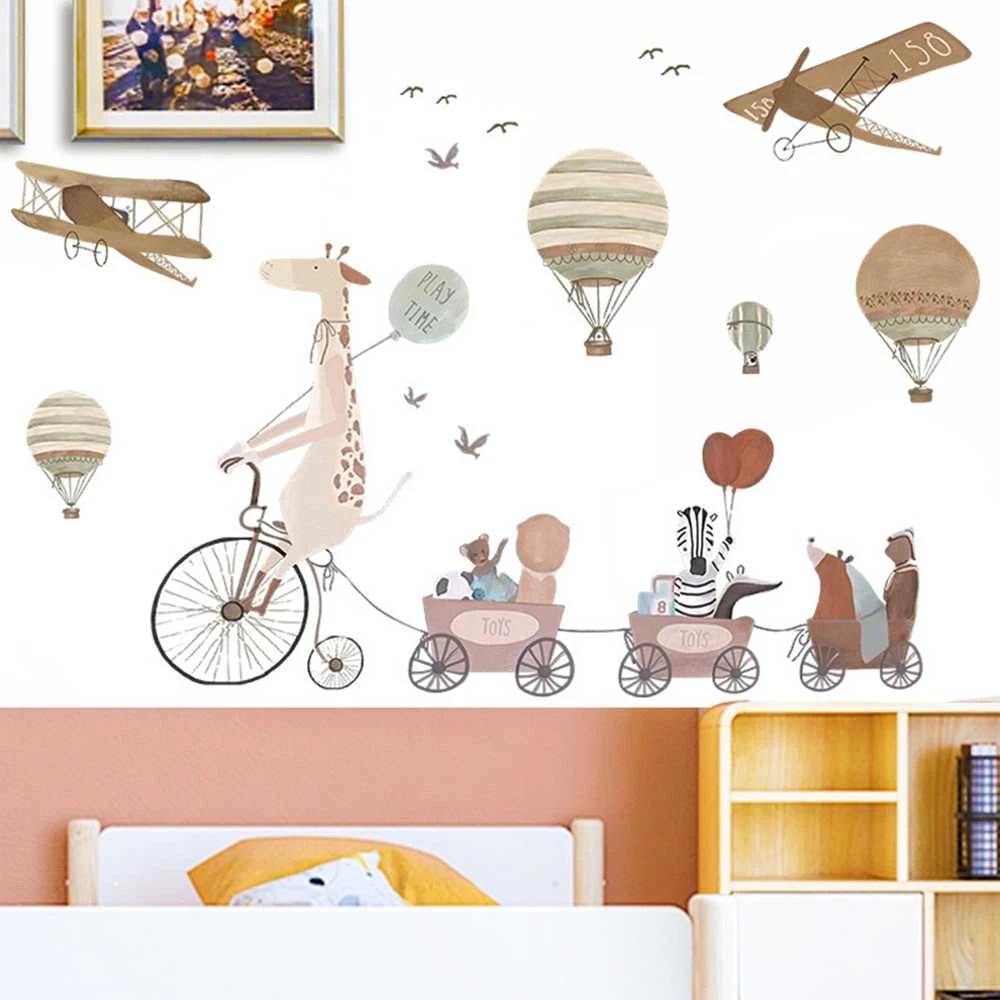 Room Decor SIPO lipdukas sienoms žirafa draugai 72x111cm WS63031 WS63031
