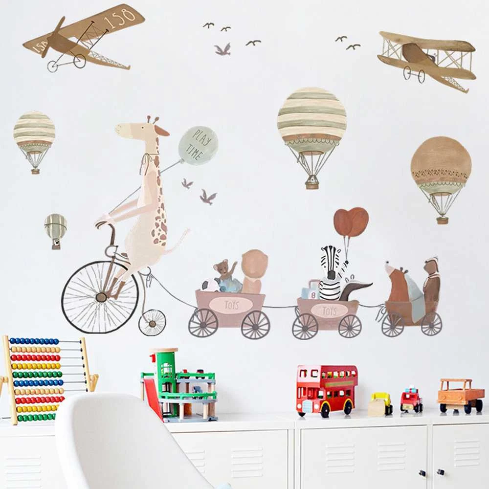 Room Decor SIPO lipdukas sienoms žirafa draugai 72x111cm WS63031 WS63031