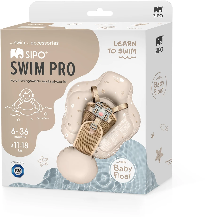 Hipo SIPO pripučiamas plaukimo ratas kūdikiams vaikams 6-36 m 11–18kg kreminis SWM102TR SWM102TR