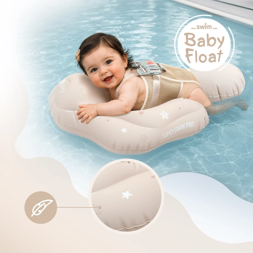 Hipo SIPO pripučiamas plaukimo ratas kūdikiams vaikams 6-36 m 11–18kg kreminis SWM102TR SWM102TR
